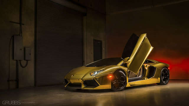 Gold Aventador - PFS San Diego