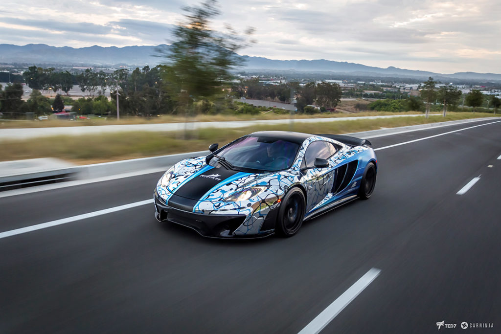 McLaren 12C Aqua Chrome Wrap - Ted 7