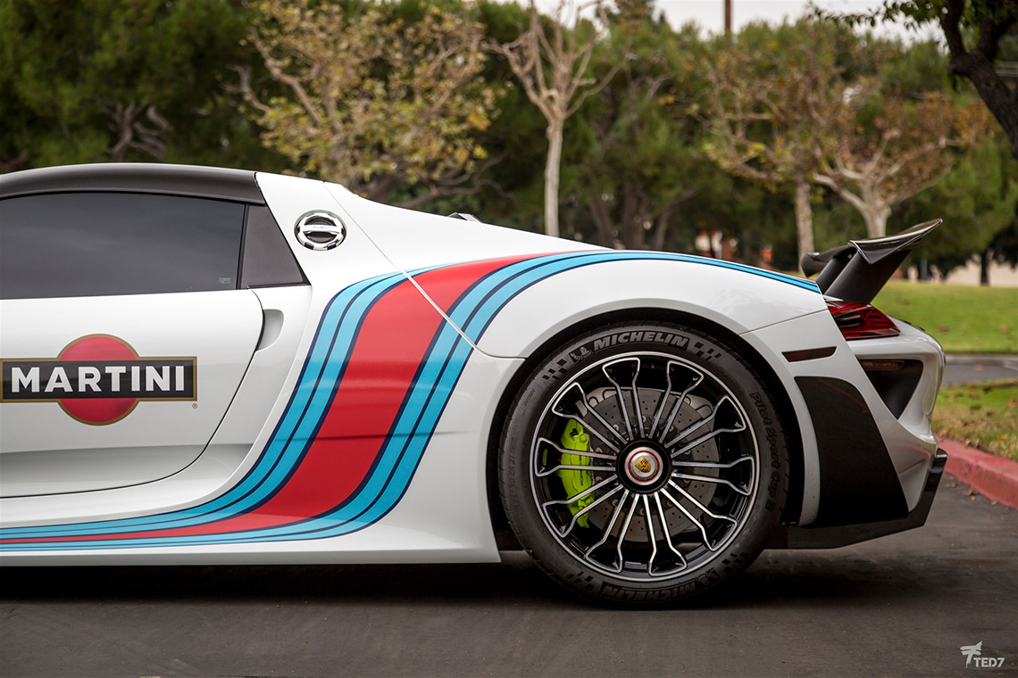 Porsche 918 Spyder Martini Livery Protection and Graphics