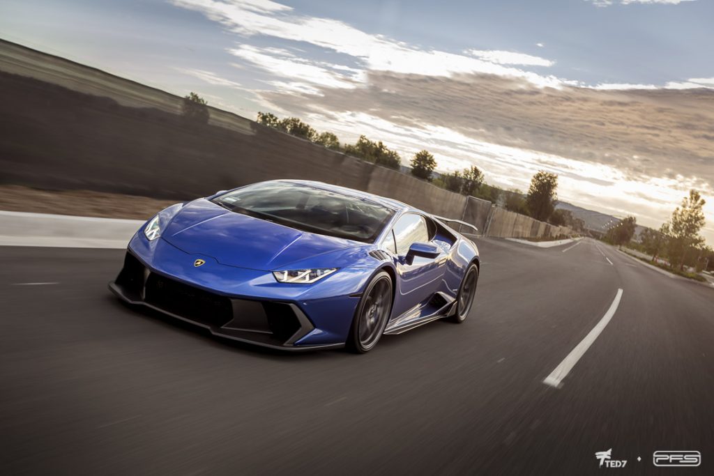 Blue Novara Lamborghini Huracan Rolling Shot by Ted 7