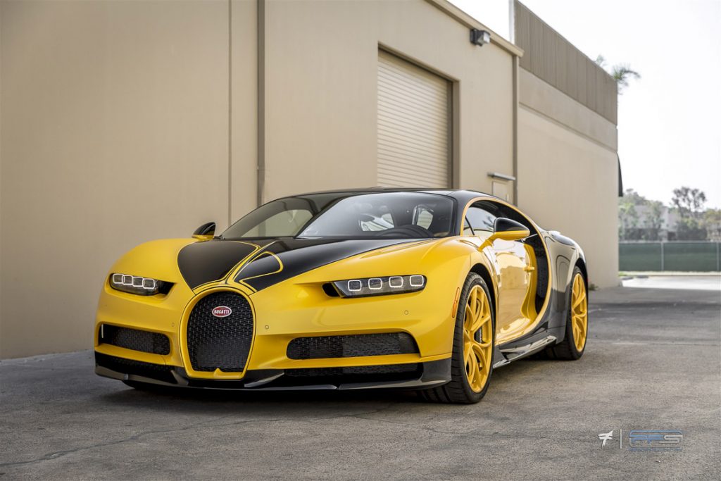 Bugatti Chiron Yellow Hellbee at Protective Film Solutions