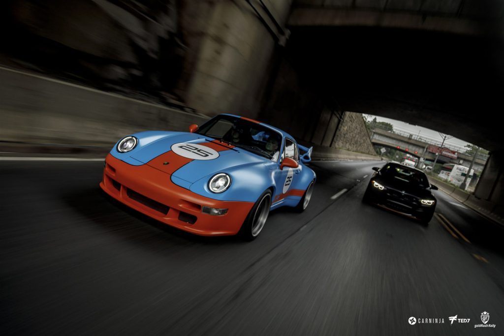 Gunther Werks 400R Rolling Shot by Ted 7. Skepple Design /  PFS Car Wrap