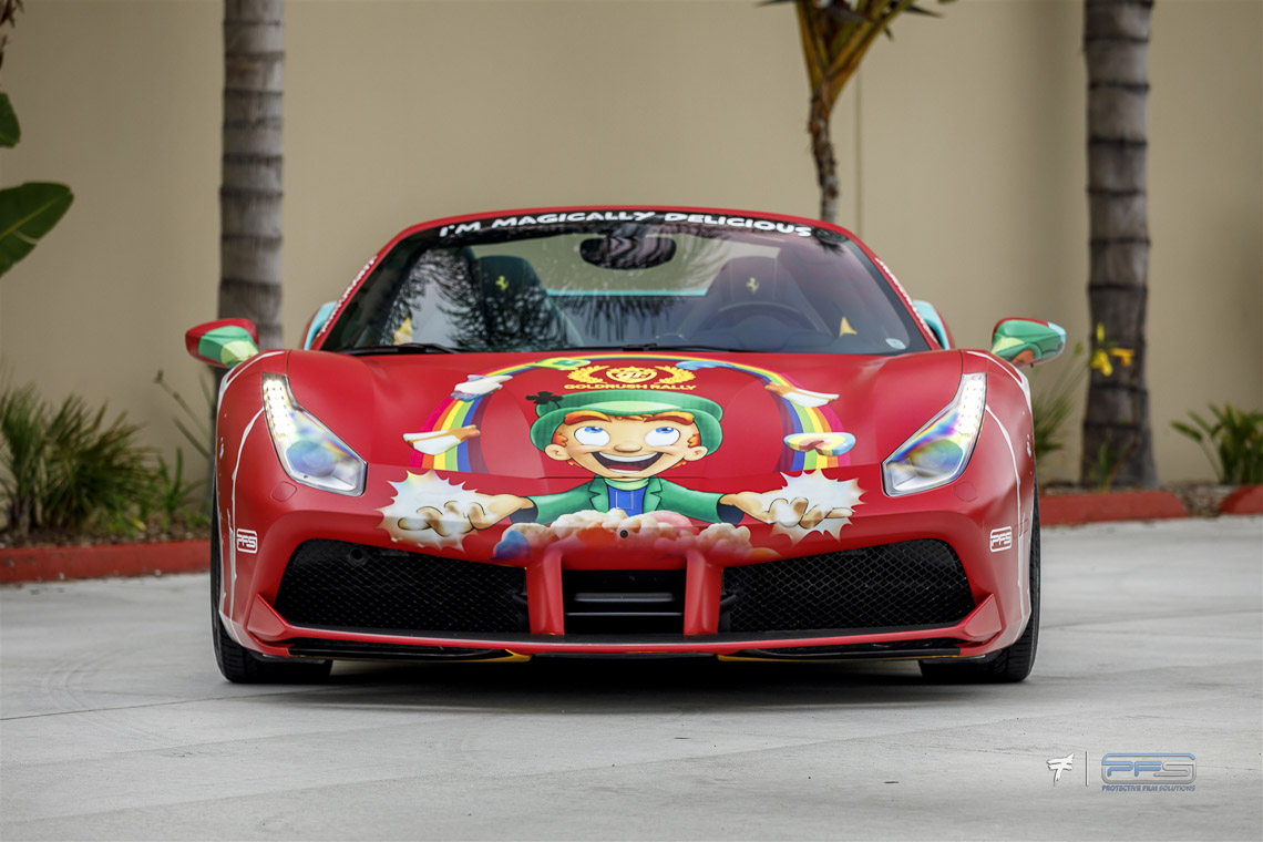 Lucky Charms Ferrari 488 Spider GRX Wrap - Protective Film Solutions