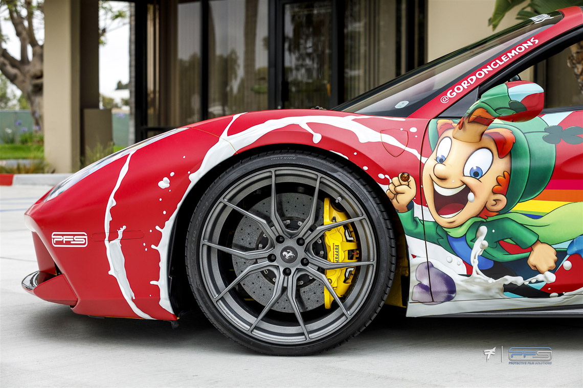 Lucky Charms Ferrari 488 Spider GRX Wrap - Protective Film Solutions