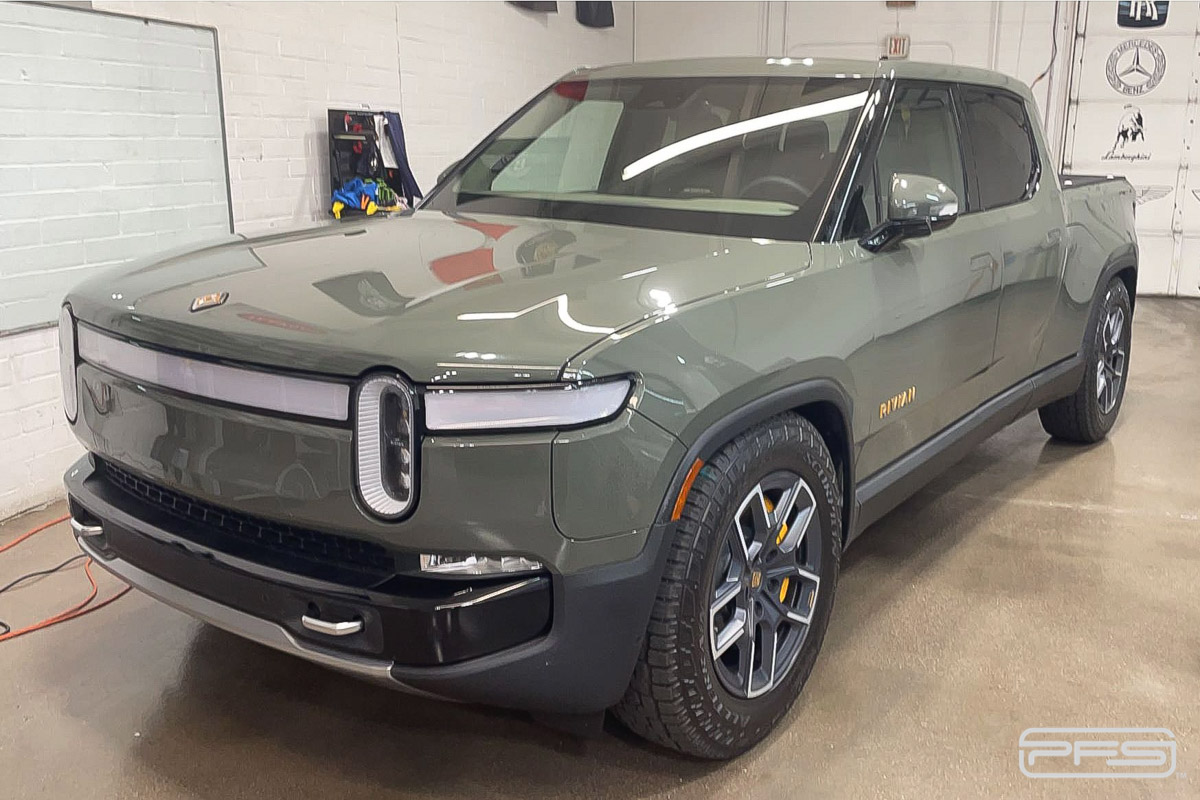 Rivian Electric Truck in for Paint Protection Film
